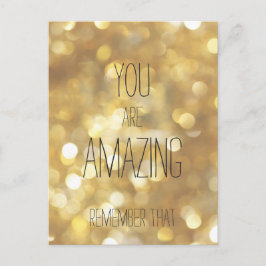 Carte Postale Vous êtes Extraordinaire - Gold Inspirational Quot
