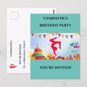 Carte Postale Vous êtes invité à une soirée de gymnastique perso