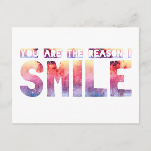Carte Postale Vous Êtes La Raison Pour Laquelle Je Souriez
