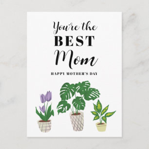 Carte Postale Vous êtes le meilleur plante de la fête des mères 