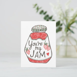 Carte Postale VOUS ÊTES MA Fraise JAM Illustration Personnalisat