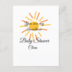 Carte Postale vous êtes mon soleil jaune orange rayons de soleil