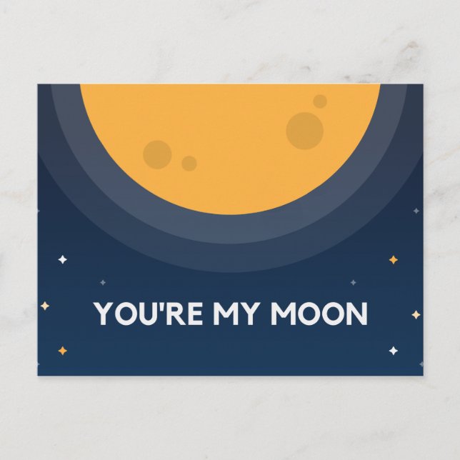 Carte Postale Vous êtes My Moon Love Ami Partenaire Cadeau (Devant)