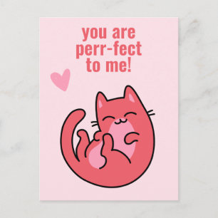 Carte Postale Vous Êtes Parfait ! Cute Cat Classroom Valentine