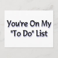 Vous êtes sur ma liste "À faire"