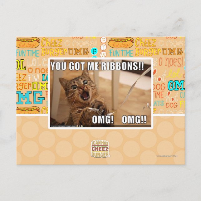 Carte Postale Vous m'avez des rubans ! ! (Devant)