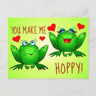 Carte Postale Vous me faites Hoppy mignonne amusant Grenouilles 