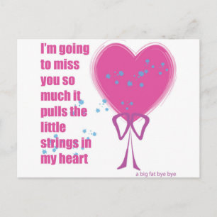Carte Postale Vous me manquerez