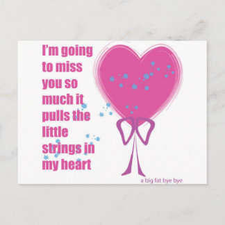 Carte Postale Vous me manquerez