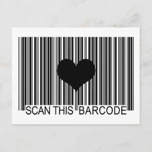 CARTE POSTALE VOUS ME MANQUEZ BARCODE