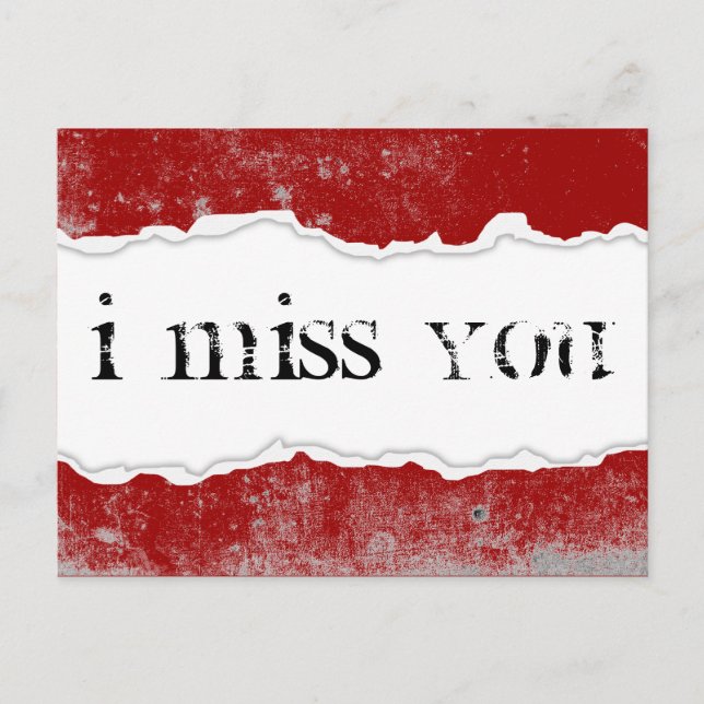 Carte Postale vous me manquez page rip (Devant)