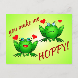 Carte Postale Vous Me Rendez Heureux Grenouilles Vertes Mignonne