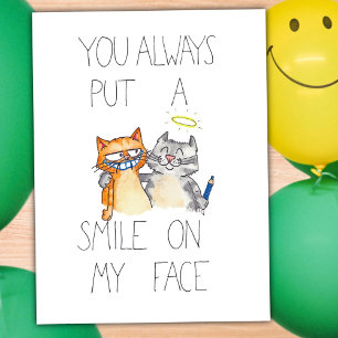 Carte Postale VOUS METTEZ UN SOURIRE SUR MON VISAGE par N. Janes