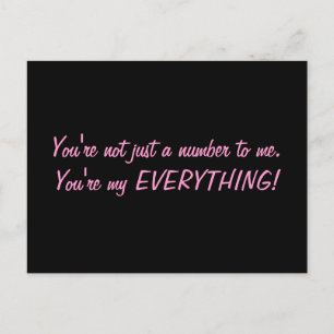 Carte postale "Vous n'êtes pas juste un numéro pou