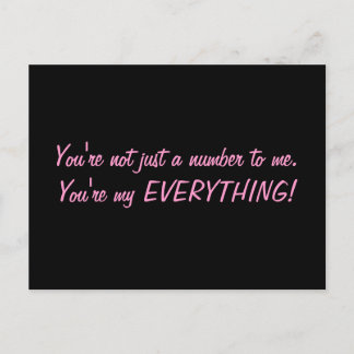 Carte postale "Vous n'êtes pas juste un numéro pou