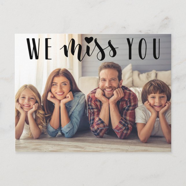 Carte Postale Vous Nous Manquez La Main Lettrant Photo (Devant)