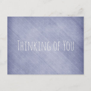 Carte Postale Vous Pensant en Bandes Violettes Diagonales Grunge