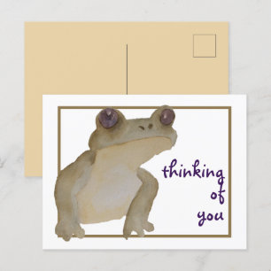 Carte Postale Vous pensez à l'aquarelle grenouille