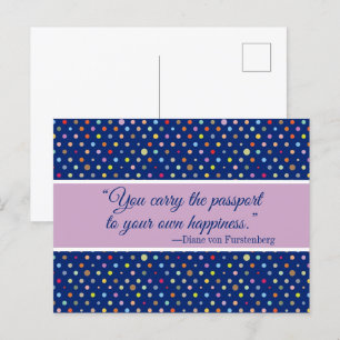 Carte Postale Vous Portez Votre Passeport À Votre Propre Bonheur