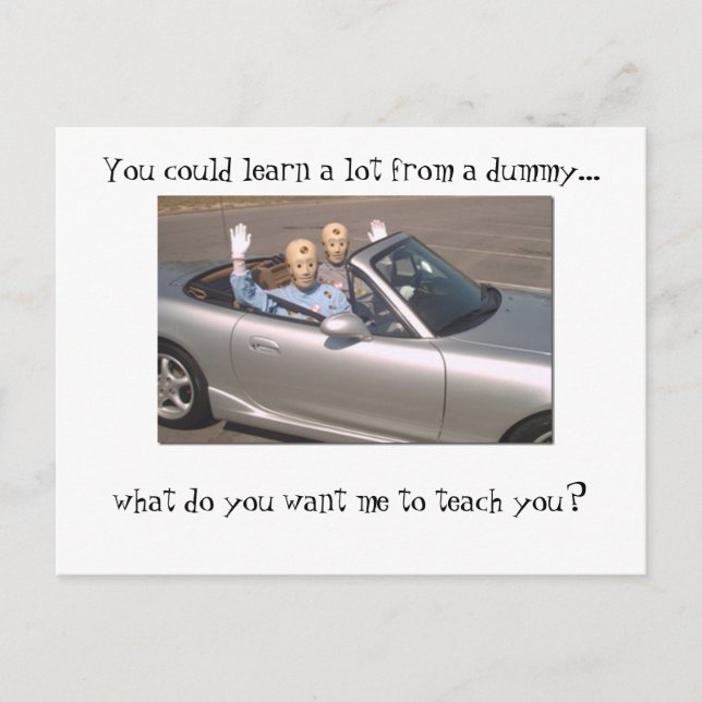 Carte Postale Vous pouvez apprendre beaucoup d'un mannequin (Devant)