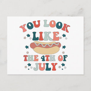 Carte Postale Vous Ressemblez Au Hot Dog Patriotique Du 4 Juille