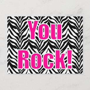 Carte Postale Vous, Rock ! Impression Zebra