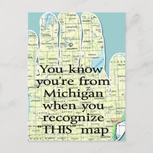 Carte Postale Vous savez que vous êtes du Michigan quand vous re