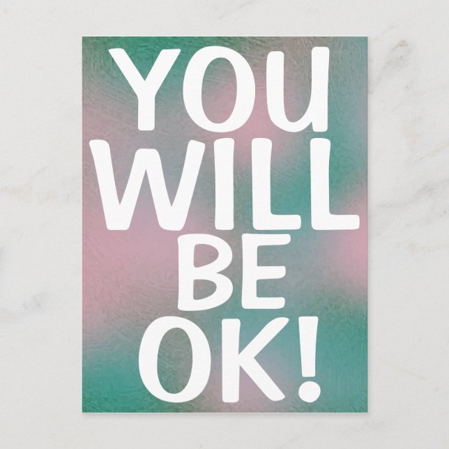 Carte Postale VOUS SEREZ OK Encouragement Mots Cool (Devant)