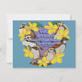 Carte Postale Vous valez plus que de nombreux moineaux