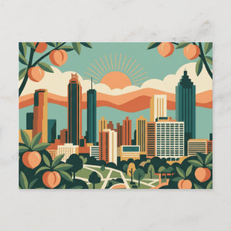 Carte Postale Voyage à Atlanta Géorgie Vintage Rétro