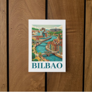 Carte Postale Voyage à Bilbao Espagne - Architecture Colorée