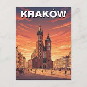 Carte Postale Voyage à Cracovie Pologne