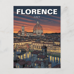 Carte Postale Voyage à Florence Italie Panorama