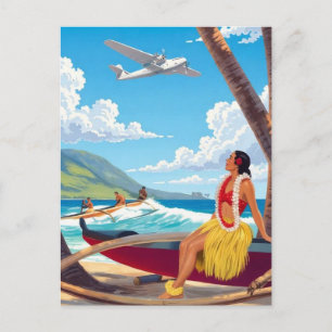 Carte Postale Voyage à Hawaï vintage