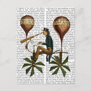 Carte Postale Voyage A La Lune Hot Air Balloon