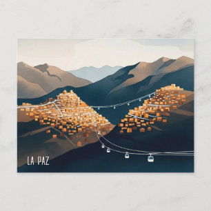 Carte Postale Voyage à La Paz Bolivie