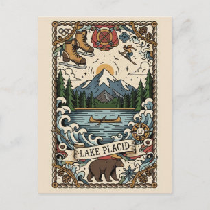 Carte Postale Voyage à Lake Placid New York