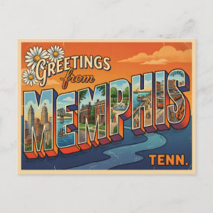Carte Postale Voyage à l'ancienne à Memphis Tennessee