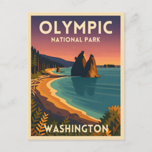 Carte Postale Voyage à l'ancienne Parc national Olympique Washin