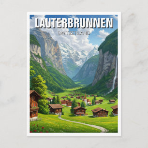 Carte Postale Voyage à Lauterbrunnen en Suisse
