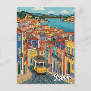 Carte Postale Voyage à Lisbonne Portugal 