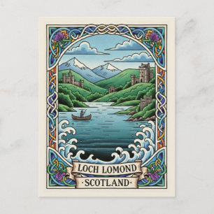Carte Postale Voyage à Loch Lomond en Écosse