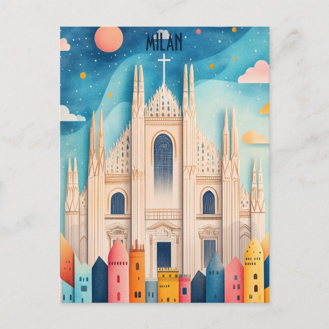 Carte Postale Voyage à Milan Italie (Devant)