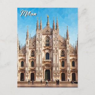 Carte Postale Voyage à Milan Italie
