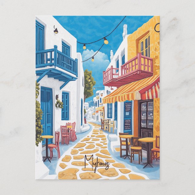 Carte Postale Voyage à Mykonos Grèce (Devant)