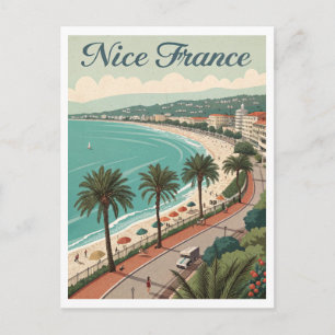 Carte Postale Voyage à Nice France Vintage
