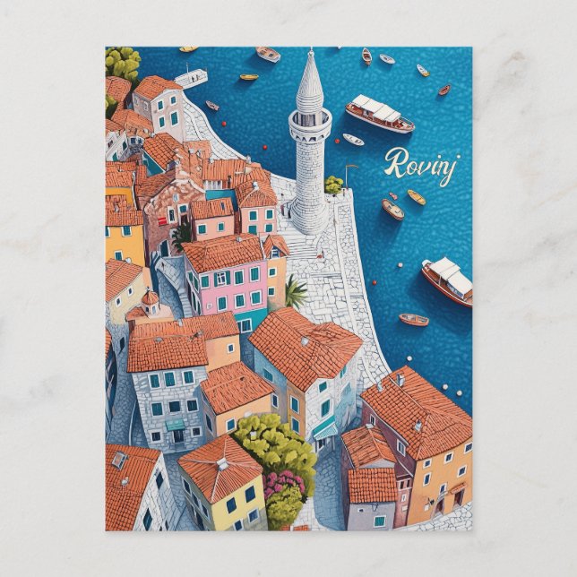 Carte Postale Voyage à Rovinj Croatie (Devant)