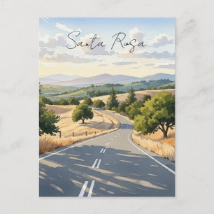 Carte Postale Voyage à Santa Rosa en Californie
