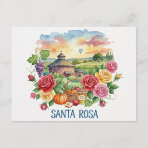 Carte Postale Voyage à Santa Rosa en Californie