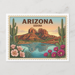 Carte Postale Voyage à Sedona Arizona Roches Rouges Désert